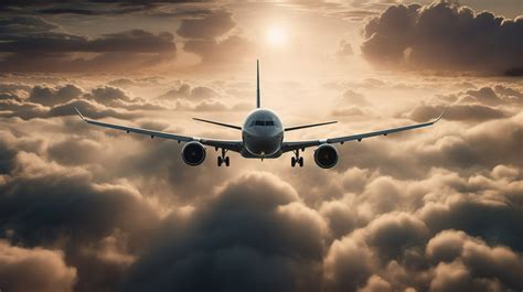 Airplane Flying In The Clouds Backgrounds | PSD Free Download - Pikbest