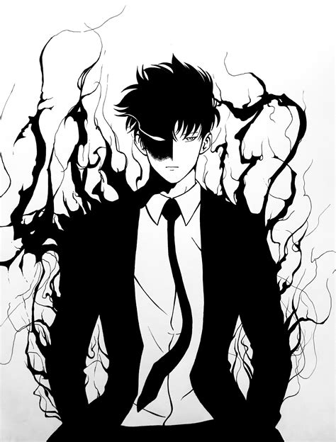 Sung Jin-Woo, Solo Leveling ️(ink by me) : r/webtoons