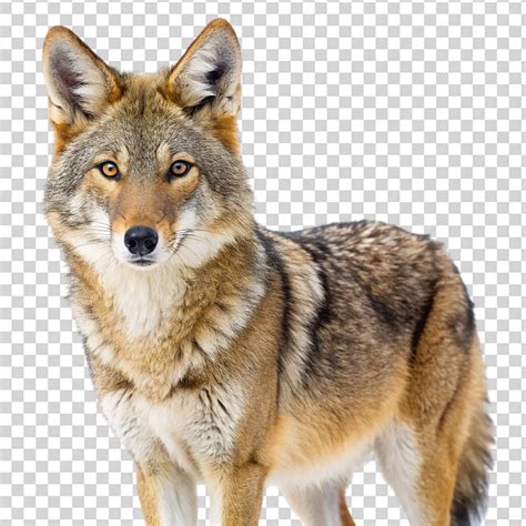 A coyote standing on transparent background | Premium AI-generated PSD