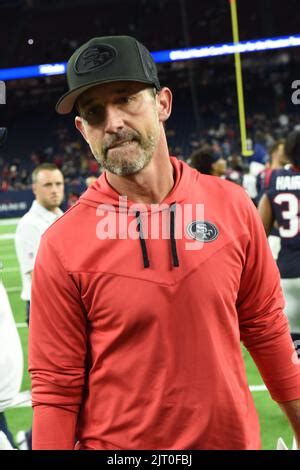 San Francisco 49ers head coach Kyle Shanahan walks on the sideline during the first half of an ...