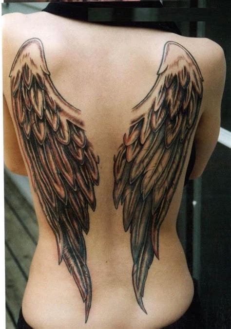 back-tattoo-wings-chest-tattoo-black-dark-red-color-blurred-background ...