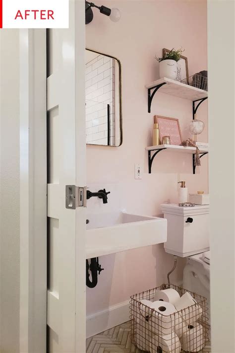 Before and After: This Tiny Bathroom Redo Triggers Some Major Cute