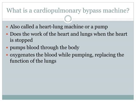 PPT - Cardiopulmonary Bypass Machine PowerPoint Presentation - ID:3081087