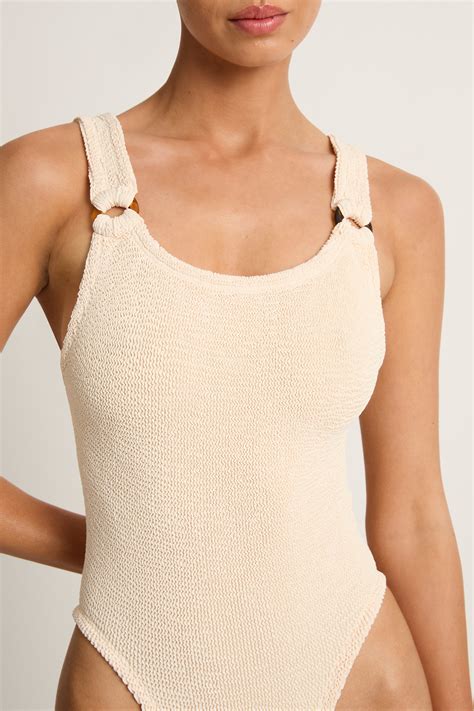 HUNZA G Domino one piece in blush – Soleil Blue
