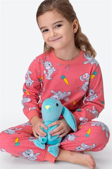 Хлопковая пижама для девочки Happyfox 6692130 розовый купить оптом в ...