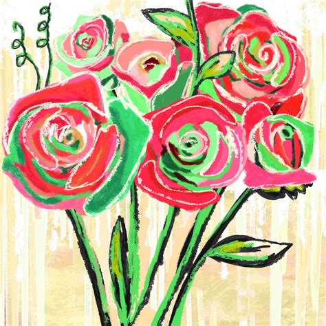 Winston Porter Painted Roses by - Painting on | Wayfair