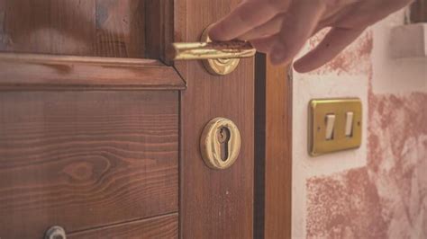 breaking door stock video footage