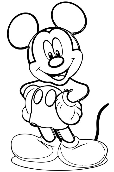 Hollywood Mickey Mouse Coloring Pages Sketch Coloring Page