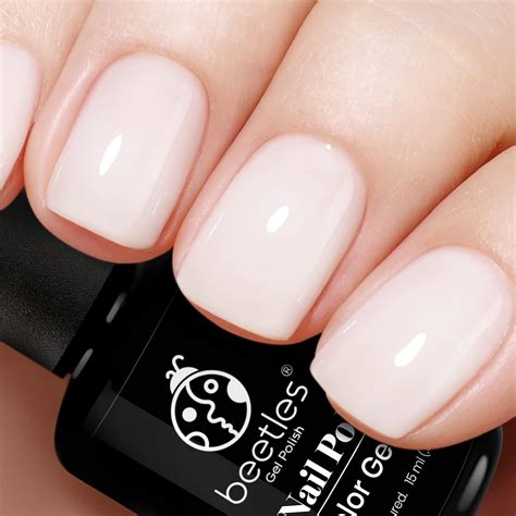 Amazon.com: Beetles Neutral Gel Nail Polish 15ml Milky White Jelly Gel