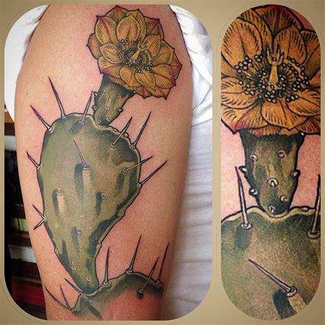 Flower Cactus tattoo by Wonderland Tattoos | Best Tattoo Ideas Gallery