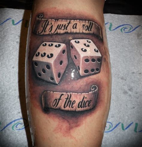 Hand Rolling Dice Tattoo