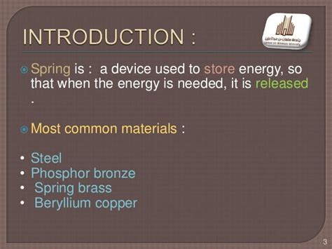 Design of mechanical spring