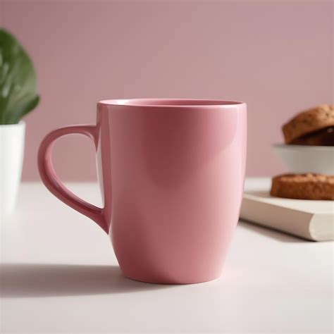 Pink coffee mug | Premium AI-generated image