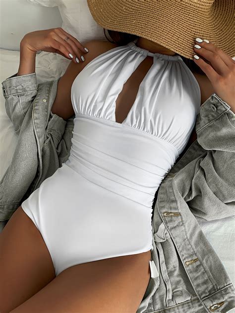 Halter one piece swimsuit – Artofit
