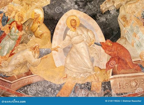 Anastasis Scene Mural in the Parekklesion of Chora Church in Istanbul ...