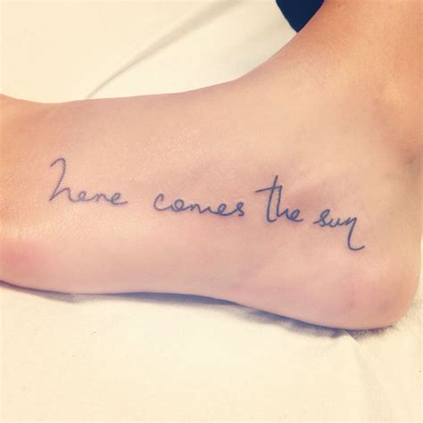 My first tattoo! Here comes the sun. | Trendy tattoos, Tattoos, Beatles ...