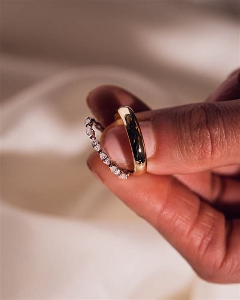 Two Tone Bridal Set Ring, Dome Style Ring, Marquise Shape Moissanite