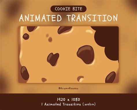 Cookie Bite Animated Stream Transition Twitch Transition, OBS, Stream ...