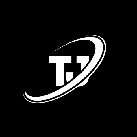 diseño del logotipo de la letra tj tj. letra inicial tj círculo