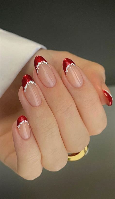 Red Tip Nails Design - Design Talk