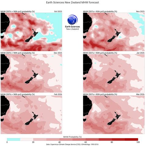 Sea surface temperature forecast - October 2025 - March 2026 | Earth ...