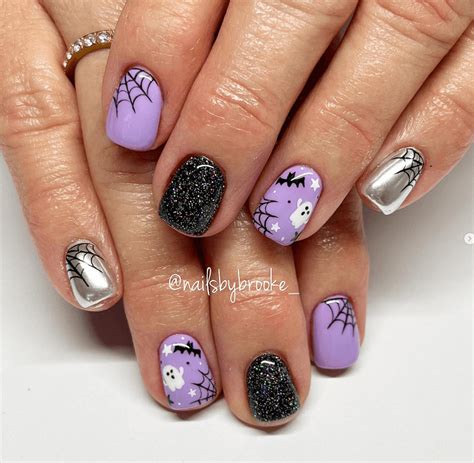 35 Spooky Purple Halloween Nails Designs