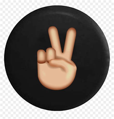 Peace Sign Fingers Text Emoji - Capa Do Zap, HD Png Download - vhv