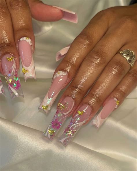 43+ Coffin Shaped French Tip Nails Designs To Try