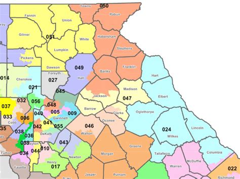 Georgia State Senate District Map - Printable Map