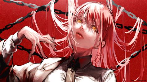 Makima - Chainsaw man anime art 4K wallpaper download