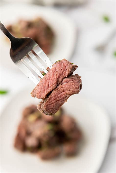 Air Fryer Garlic Butter Steak Bites - The Hungry Gourmet
