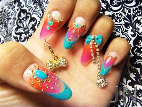 Photos for Jeweled Nails | Yelp | Nail jewels, Nails, Nail art