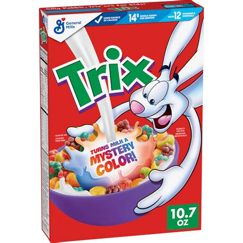 Trix Fruity Breakfast Cereal 6 Fruity Shapes Whole Grain 10