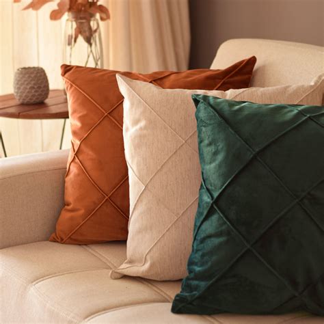 Almofadas Terracota E Verde - Lemon Home | Kit 3 Capas de Almofada Terracota e Verde 45x45