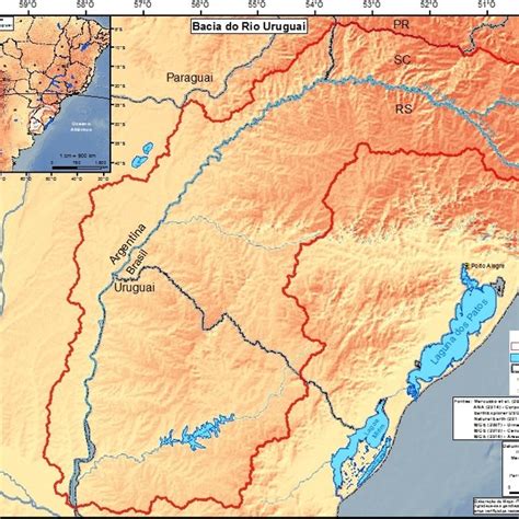 Bacias Hidrograficas Do Uruguai - localização e delimitação da bacia hidrográfica do Rio Uruguai ...