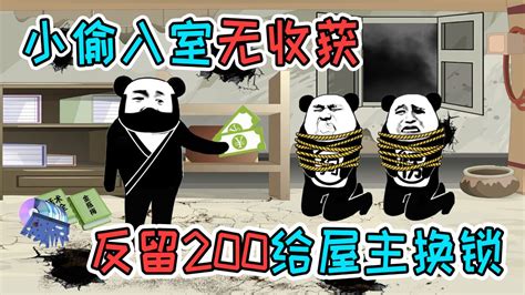 半夜小偷入室盗窃，结果一无所获，反留下200给屋主换锁_腾讯视频