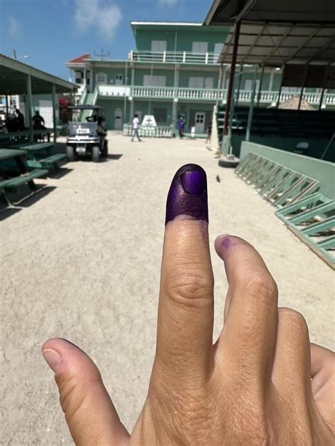 I Voted in Belize: And The Once Mysterious Purple Finger | San Pedro Scoop