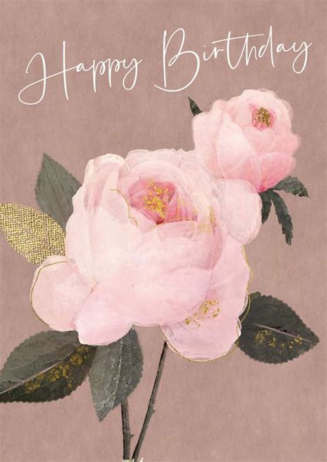 HAPPY BIRTHDAY PINK FLOWERS – Whimsy & Wonder