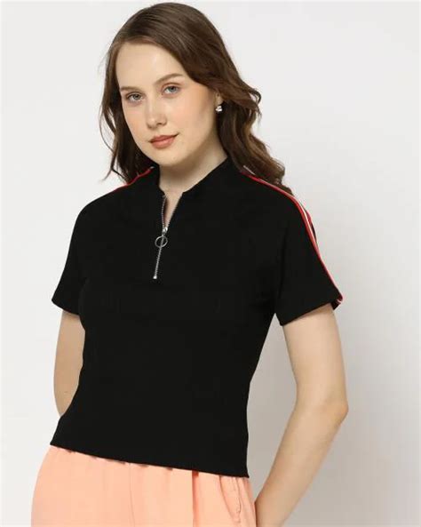 buy women ribbed relaxed fit top    prices  india jiomart