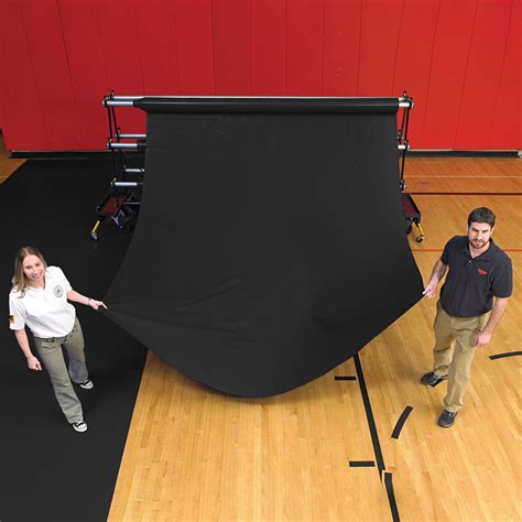 GymGuard 50' x 100' 32oz Heavy-Duty Vinyl Gym Floor Cover - Black