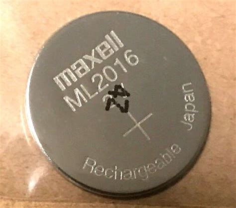 Brand New Maxell ML2016 Rechargeable 2016 3V CMOS Backup Battery, Made ...