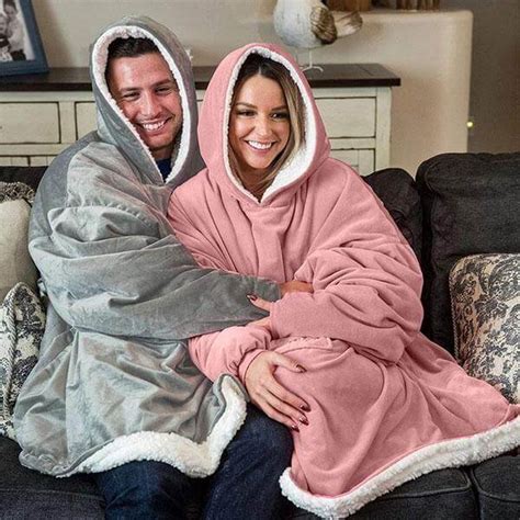 comfy wearable blanket oversized microfiber sherpa blanket