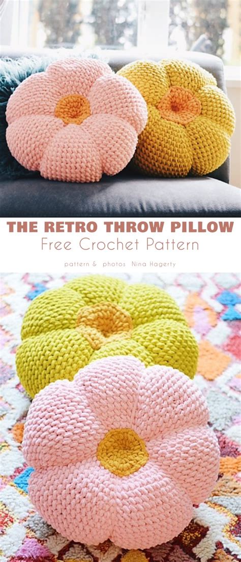 Flower Pillow Free Crochet Patterns - Your Crochet