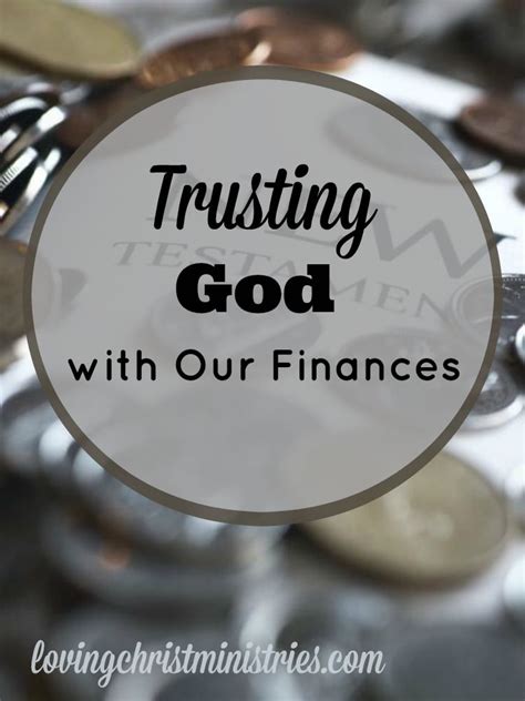 trusting god   finances finance christian devotions prayer