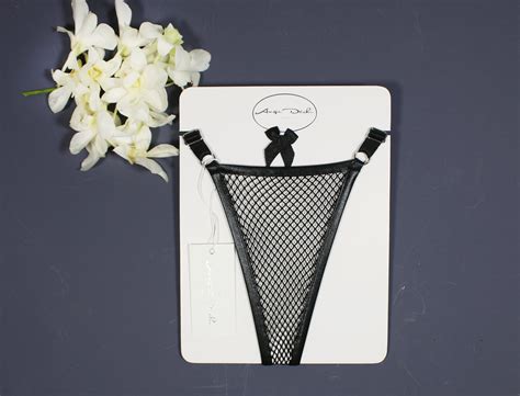Erotic lingerie sexy black fishnet g string thong