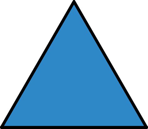 Blue Equilateral Triangle - Free vector clipart images on creazilla.com
