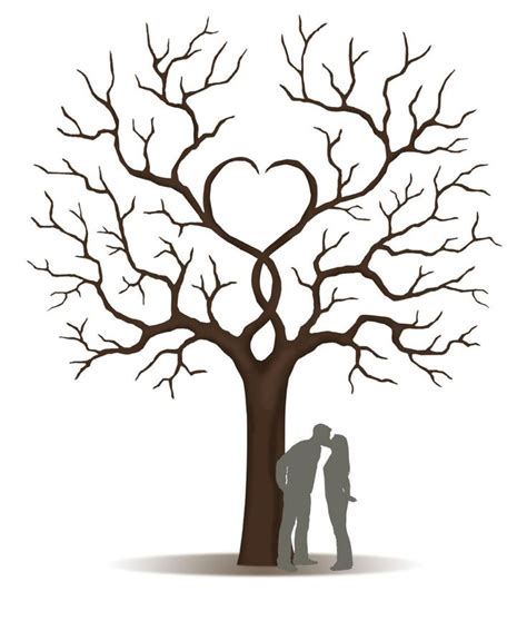 Дерево на свадьбу скачать шаблон | Wedding tree guest book, Tree ...