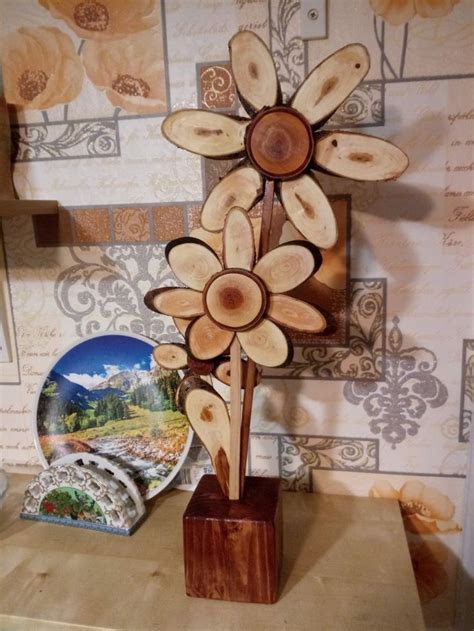 Pin on Blume aus Holz