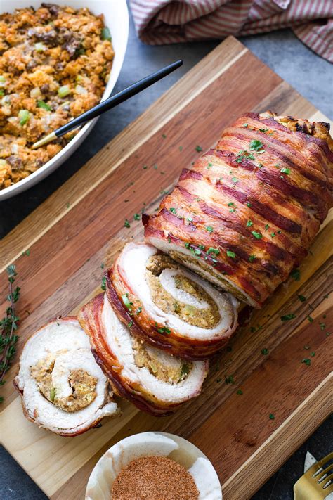 Bacon Wrapped Stuffed Pork Loin — My Diary of Us