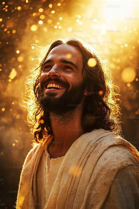 smile  jesus catholic stock images